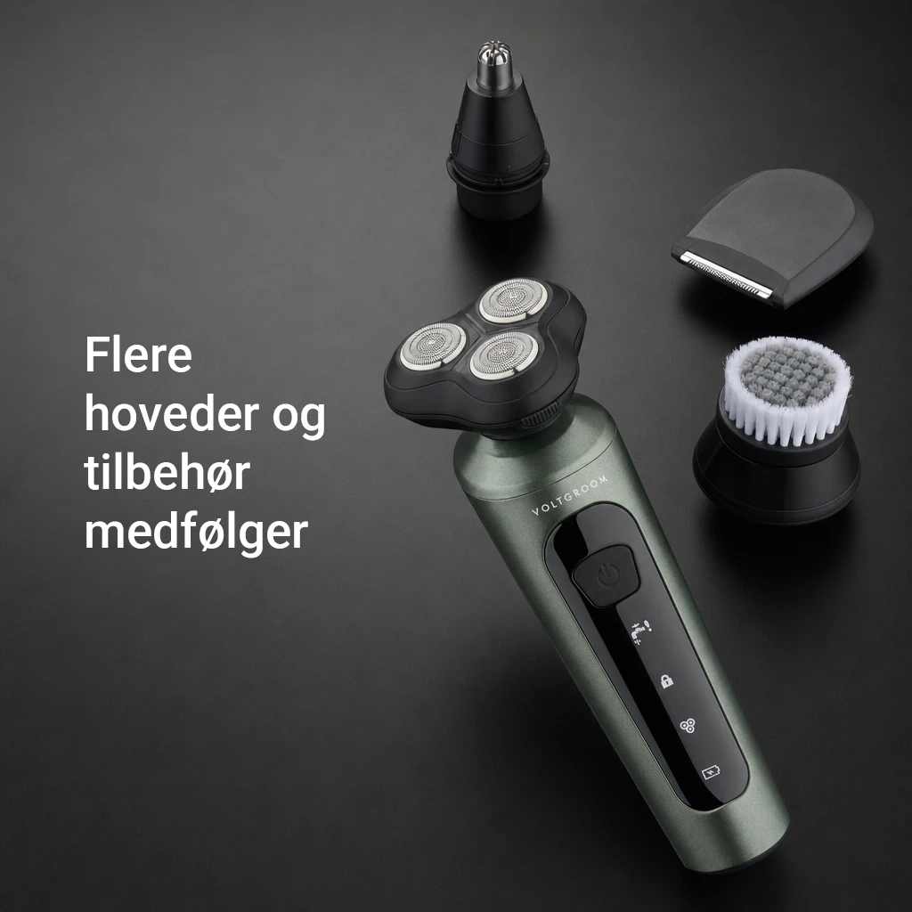 VoltGroom med næsetrimmer, bakkenbartestyler og ansigtsbørste